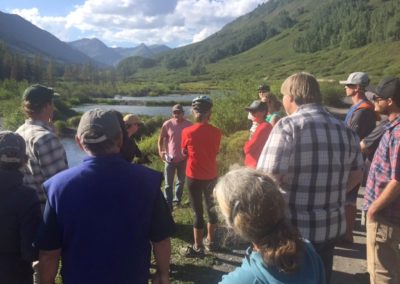 CBLT Staff and Project Ecologist Mark Beardsley hosting community site visit.