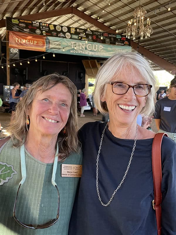 CFGV Legacy Heroes Maryo Gard Ewell and Pam Montgomery at a fundraising concert.